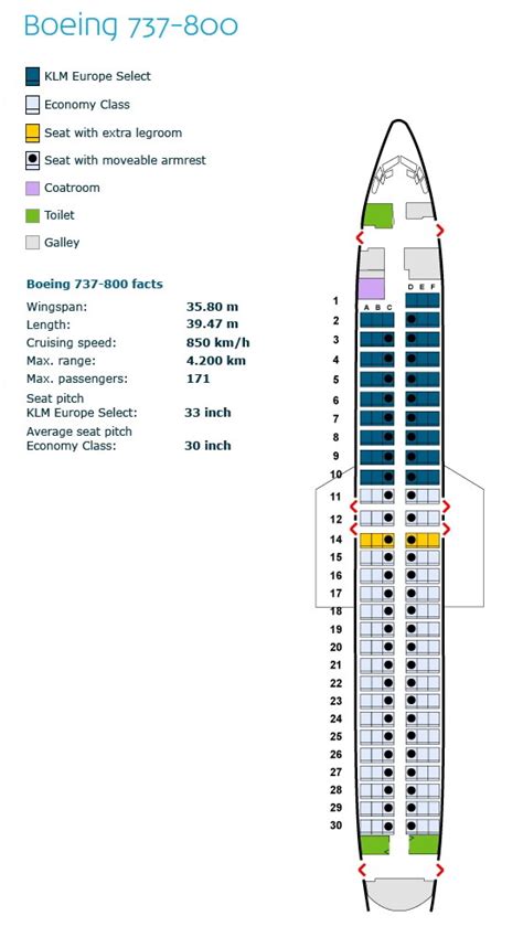 klm boeing 737 seating chart.